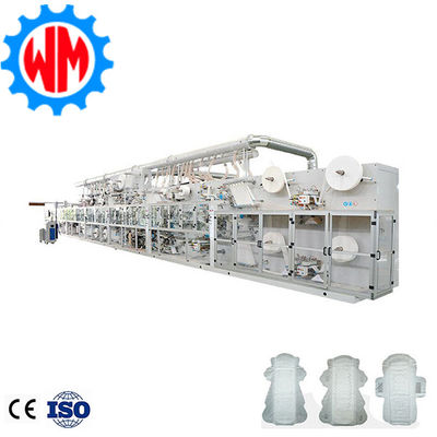 গরম বিক্রয় কাস্টমাইজযোগ্য 1200 পিসি / মিনিট স্যানিটারি ন্যাপকিন মেশিন সিই শংসাপত্র উত্পাদন লাইন